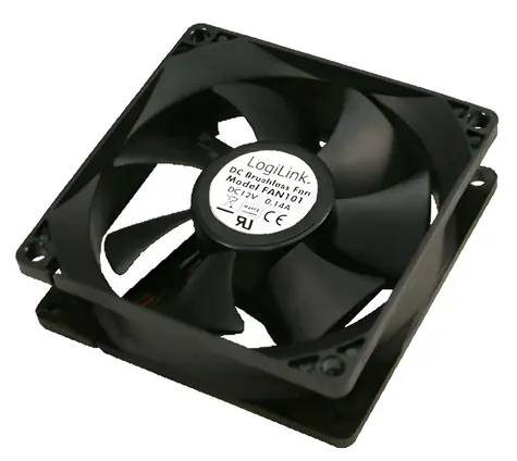 LogiLink Ventilátor 80x80 mm černý / Ventilátor / 2500 RPM / 32,6 dB / 4-pin