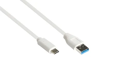 Good Connections USB-A - USB-C bílá / USB kabel / USB 3.2 Gen 2 / 1 m / 10 Gbit/s