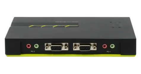 LevelOne KVM-0421 / KVM přepínač / 4 porty / USB / VGA / audio