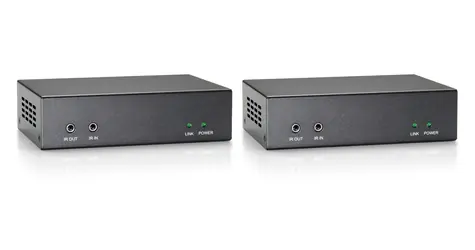 LevelOne HDMI extender Cat5 HDBaseT černá / HDMI extender / 4K 30Hz / 100 m / HDCP / IR a RS-232