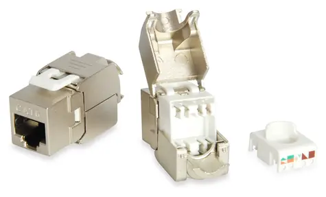 Equip Keystone modul CAT6 stíněný LSA, 8 ks / Keystone konektor / RJ45 / pozlacené kontakty / PoE