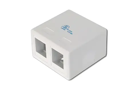 Digitus pouzdro pro 2x keystone bílé / Instalační krabička / RJ-45 / 2 porty