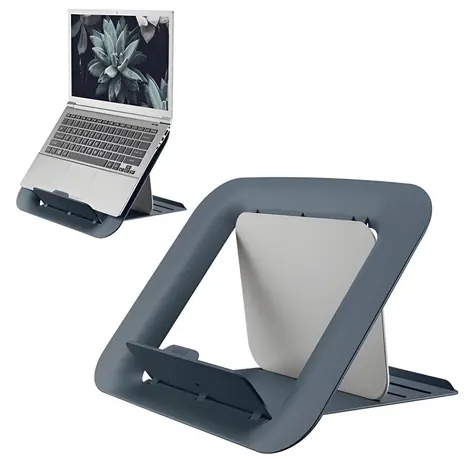 Leitz ERGO Cosy sametově šedá / Stojan pod notebook / Nastavitelná výška / 13-17