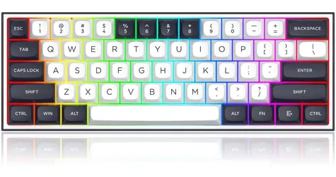 Redragon ALCOR K717WB-RGB-PRO bílo-černá / Herní klávesnice / mechanická / RGB / BT / USB