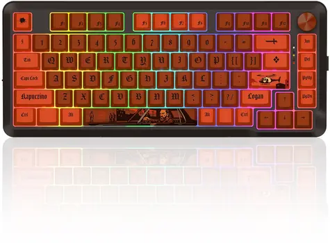 Redragon K4PUC21N0 PRO Lion Linear červená / Bezdrátová herní klávesnice / mechanická / Lion Linear switche