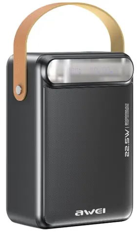 Awei P102K černá / Powerbanka / 80000mAh / PD 22,5W / 2x USB-C / 3x USB-A