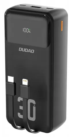 Dudao K15MAX černá / Powerbanka / 30 000 mAh / PD 22,5W