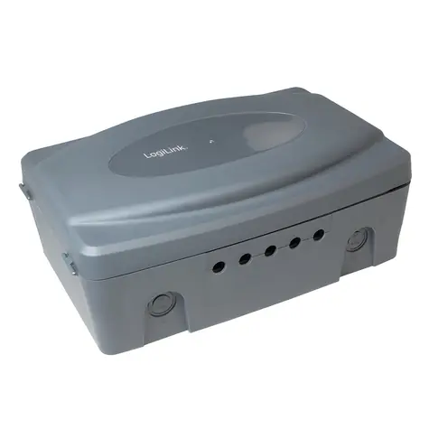 LogiLink Venkovní box na kabely a adaptéry IP54 šedá / Venkovní box / IP54 / 5 vstupů / 32x21x11,5 cm