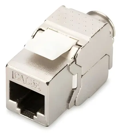 Digitus Keystone modul RJ45-LSA stíněný / Keystone modul / Cat. 5e / stříbrný