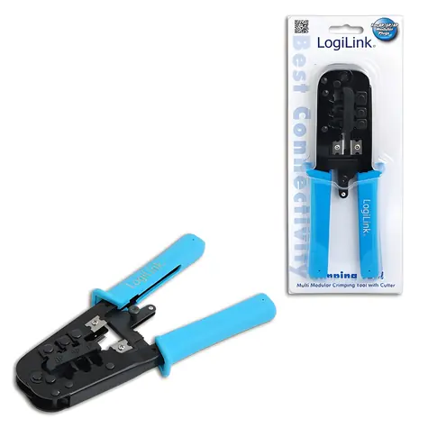 LogiLink WZ0019 černá / Krimpovací kleště / 8P8C / 6P6C / 4P4C