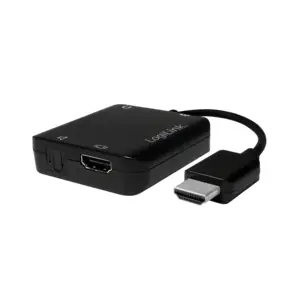 LogiLink HDMI audio extraktor černá / Adaptér / HDMI - SPDIF + 3,5mm Jack / 4K 30Hz / HDCP 1.4