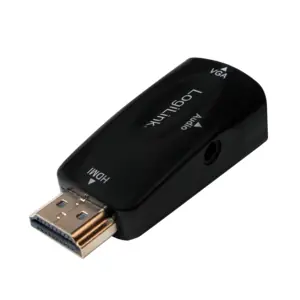 LogiLink redukce HDMI (M) - VGA (F) černá / Redukce / Full HD 1080p / audio 3,5 mm