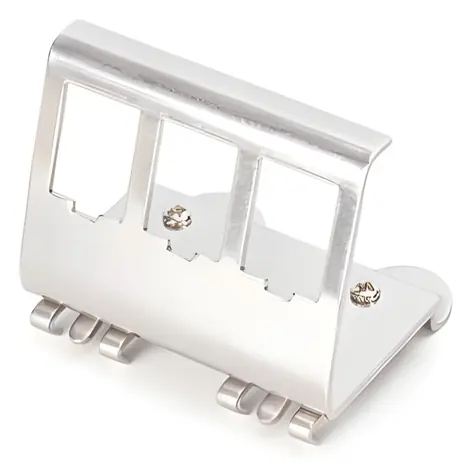 Digitus adaptér na DIN lištu pro 3x Keystone modul / Adaptér / nerezová ocel / 45° výstup
