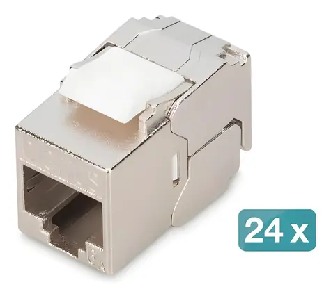Digitus Keystone modul CAT6A stíněný, 24 ks / Keystone modul / bez nářadí / LSA