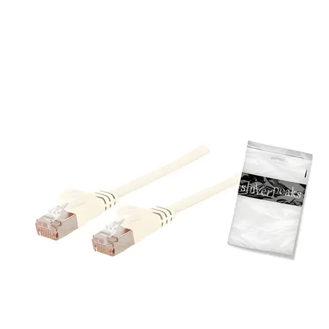 Shiverpeaks Cat7 plochý 2m bílá / Patch kabel / U/FTP / RJ-45 / 600 MHz