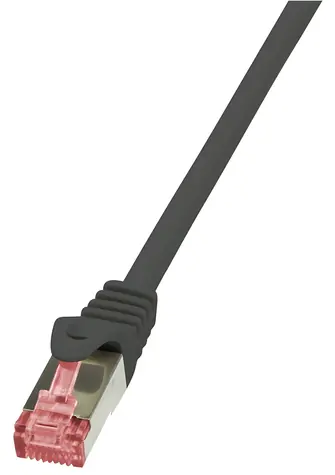Logilink PrimeLine Cat6 černá / Patch kabel / S/FTP / 1 m / RJ-45