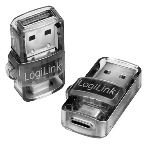 LogiLink BT0054 šedá / Bluetooth adaptér / USB-A + USB-C / Bluetooth 5.0 / dosah 10 m