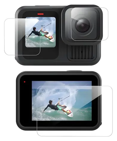 Telesin S6-FLM-07-TGP / Tvrzené sklo 3 v 1 / GoPro Hero 13 Black / 9H / sada 3 ks