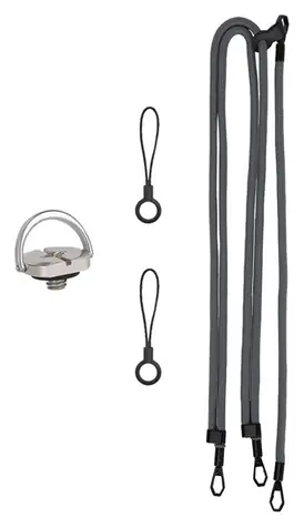 Sunnylife GS022 šedý / Popruh na krk / pro DJI Osmo Pocket 3 / nastavitelný, odnímatelný