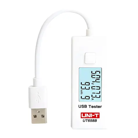 UNI-T UT658B / USB tester / 3–9 V / 0–3,5 A / LCD displej