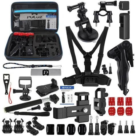 Puluz Ultimate Combo Kit / Sada příslušenství pro akční kamery / 43 v 1 / DJI Osmo Action, Ace Pro
