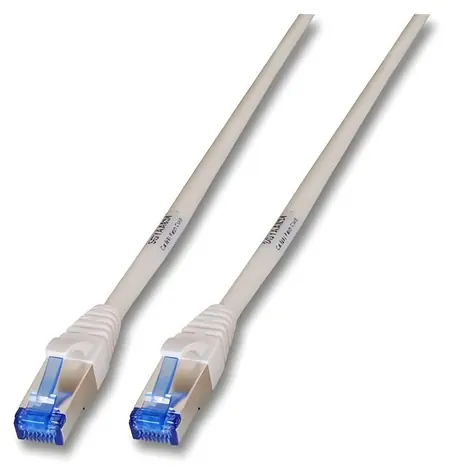 EFB CAT6a S/FTP 1m šedá / Patch kabel / RJ-45 / 10 Gbit/s / PVC