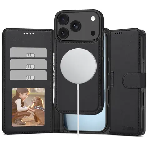 Tech-Protect Wallet MagSafe matná černá / Pouzdro pro Apple iPhone 17 Pro Max / MagSafe / Peněženka