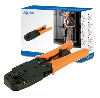 LogiLink WZ0003 oranžová / Krimpovací kleště / RJ45 / RJ12 / RJ11