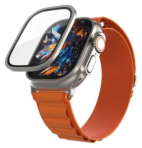 FIXED Armor titanové / Ochranné sklo / Apple Watch Ultra 49 mm / ocelový rámeček / 0,33 mm