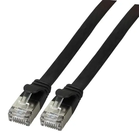 EFB Cat6a U/FTP ultraflex černá / Patch kabel / RJ45-RJ45 / 0,5 m / 10 Gbit/s