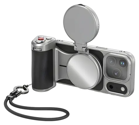 Telesin Master Grip / Držák na telefon / iPhone 17 Pro Max / MagSafe 32 N / powerbanka 3200 mAh / osvětlení a UV filtr