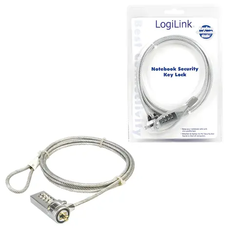 LogiLink / Lankový zámek pro notebook / 1,5 m