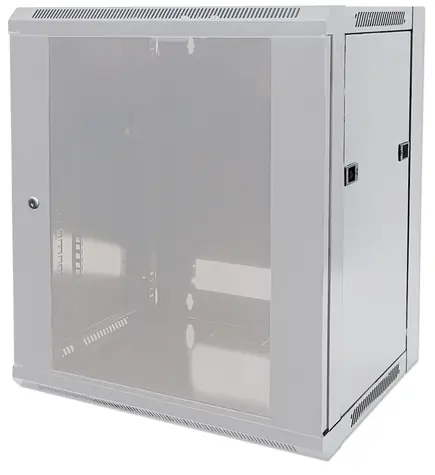 Intellinet Nástěnný rozvaděč 9U 570x450 mm šedý / Rozvaděč / Flatpack / Nosnost 60 kg / 19