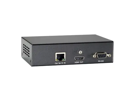 LevelOne HDBaseT přijímač černá / AV přijímač / Cat5e/Cat6 / 2x HDMI / 2x RS-232 / 100 m