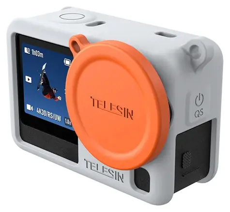 Telesin S6-PTC-11BU šedá / Ochranné pouzdro / Silikon / pro DJI Osmo Action 6