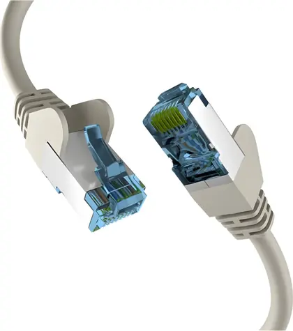 EFB Cat6a šedá / Patch kabel / S/FTP / Cat7 Rohkabel / 1 m / RJ-45 / LSZH