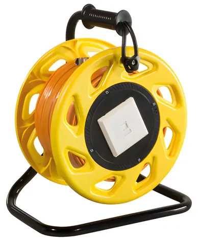 LogiLink kabelový buben Cat6A 60 m oranžová / Kabelový buben / S/FTP / RJ-45 / 550 MHz / PoE+