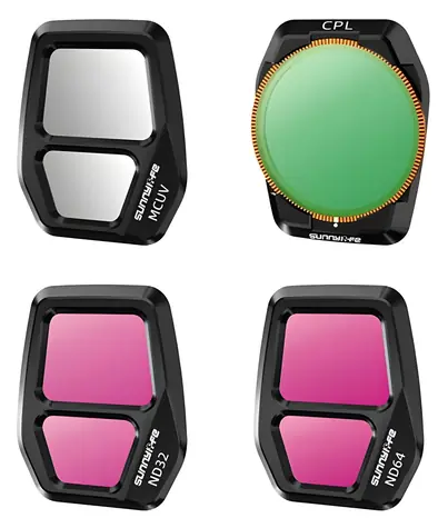 Sunnylife A3S-FI928 / Sada filtrů pro objektivy 4ks / Pro DJI Air 3S / MCUV, CPL, ND32, ND64