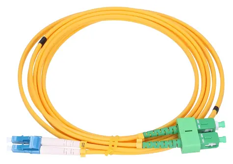 Extralink SC/APC-LC/PC žlutý / Patchcord / Jednomódový / Duplex / G652D / 1,5 m