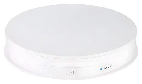 Puluz PU3049W bílá / Otočný stolek / průměr 30 cm / USB / nosnost 10 kg