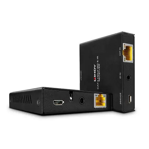 Lindy HDMI Cat.6 Extender 50 m / Extender videosignálu / HDMI 2.0 / 4K 60Hz / PoC / IR / Loop Out