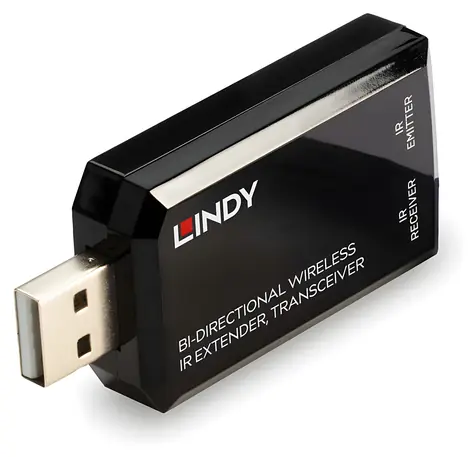 Lindy 38331 černá / Extender / IR signál / obousměrný / dosah 150 m / USB napájení