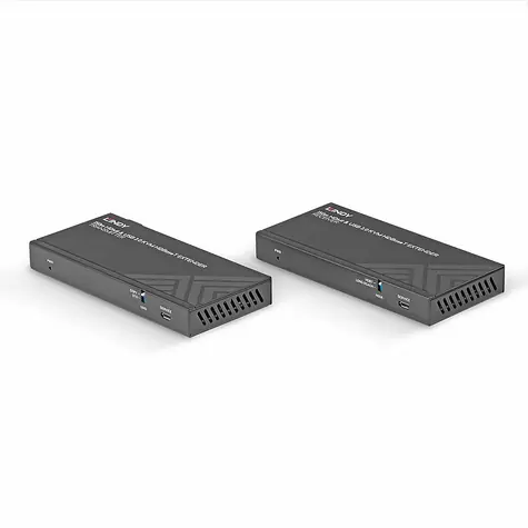Lindy HDBaseT KVM Extender černá / KVM extender / HDMI 4K 60Hz / Cat.6 / 150 m / USB 2.0 / IR
