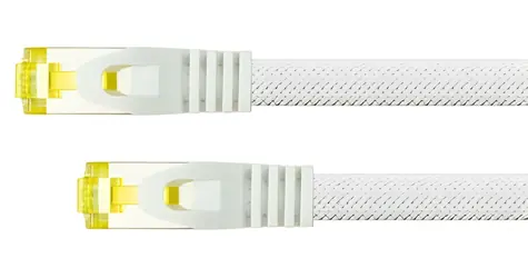 Python Cat7 S/FTP bílá / Patch kabel / Nylonové opletení / 3 m / 500 MHz