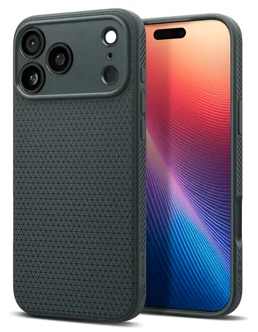 Spigen Liquid Air abyss green / Kryt / Apple iPhone 17 Pro / TPU, Air Cushion