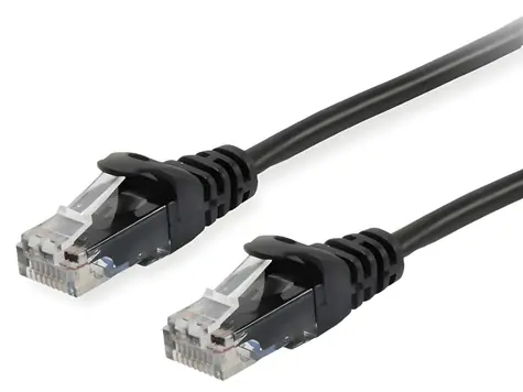 Equip Patch kabel Cat6 U/UTP černá / Síťový kabel / RJ-45 / 10 m