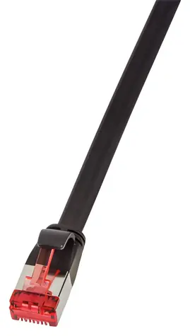 LogiLink SlimLine černá / Patch kabel / Cat6A U/FTP / RJ-45 / 0,5 m