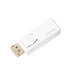 LogiLink CV0100 bílá / Adaptér / DisplayPort (M) - HDMI (F) / 4K / pasivní