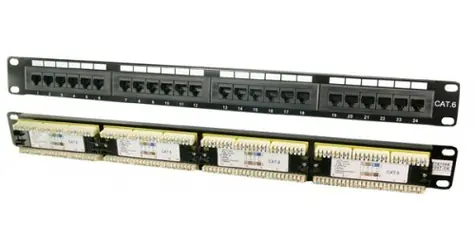 LogiLink NP0004 černá / Patch panel / CAT6 / 24 portů / 19