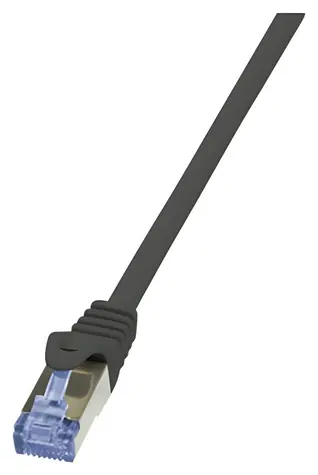 LogiLink CQ4093S černá / Patch kabel / Cat.6a / S/FTP / 10 m / RJ-45